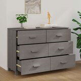  Komoda HAMAR svetlo siva 113x40x80 cm trdna borovina, (20656134) | Shoptok.si