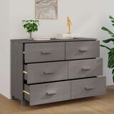  Komoda HAMAR svjetlosiva 113 x 40 x 80 cm od masivne borovine | shoptok.hr