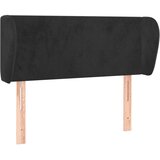 Maison Chic posteljno vzglavje - vzglavna omarica - nočna omarica z ušesi črno 83x23x78/88 cm žamet, (21713350) Cene
