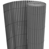 vidaXL Dvostrana vrtna ograda PVC 150 x 500 cm siva | shoptok.hr