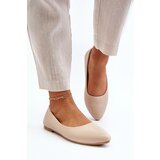 PE1 Eco Leather Women's Ballerina Flats Beige Tindomiel Cene