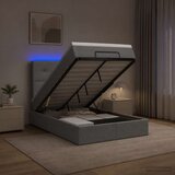  Krevet od pjene s madracem i LED-om Svjetlosiva 120 x 190 cm | shoptok.hr