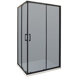 AQUAART Kutna tuš kabina Black (D x Š x V: 90 x 120 x 195 cm, Debljina: 6 mm, Crne boje) | shoptok.hr