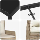  Vrtni set za objed 7 pcs Bež i svijetlo siva poliratan | shoptok.hr