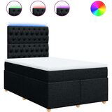 vidaXL Krevet box spring s madracem crni 120 x 190 cm od tkanine | shoptok.hr