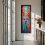 WALLXPERT LAC022-120 Multicolor Decorative Framed MDF Painting | Eponuda.com