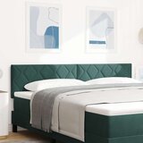 vidaXL Naslon za glavu Dijamantni blokovi dizajn Tamno zelena 180 cm Baršun | shoptok.hr