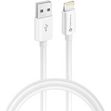 forcell kabel USB A na Lightning 8-pinski MFi 2.4A/5V 12W C703 1m bel | Shoptok.si