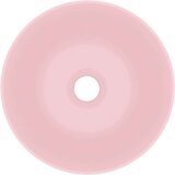  Kopalniški umivalnik keramičen mat roza barve okrogel, (21409107) | Shoptok.si