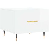vidaXL Klubska mizica 2 kosa visok sijaj bela 50x50x40 cm inžen. les | Shoptok.si