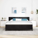 LED Box Spring Krevet s madracem Crna 180 x 200 cm Baršun | shoptok.hr