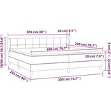  S oprugama i madracem tamnosivi 200 x 200 cm od tkanine | shoptok.hr