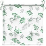  Jastuci za stolice 2 kom s uzorkom lišća 50x50x4 cm od tkanine | shoptok.hr
