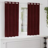  Zavjese za zamračivanje 2 pcs Vinska crvena 140 x 175 cm Baršun | shoptok.hr