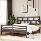 Furnova Posteljni okvir siv iz borovine 200x200 cm, (21938007) Cene