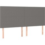 vidaXL LED posteljno vzglavje temno sivo 200x5x118/128 cm blago | Shoptok.si