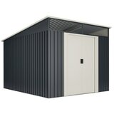 Hoggar Vrtna lopa Slevik (Zunanje dimenzije vključno s strešnim previsom (Š x G): 238 x 279 cm, Antracitna/siva barva, Jeklo, Osnovna plošča: 6,6 m²) | Shoptok.si