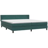  Box spring postelja z vzmetnico temno zelena 180x220 cm žamet, (21792304) | Shoptok.si