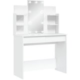  The Living Store Toaletna mizica z LED lučkami bela 96x40x142 cm - Toaletna Mizica, (21454664) | Shoptok.si