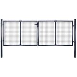  Mrežasta vrtna vrata od pocinčanog čelika 300x100 cm siva | shoptok.hr