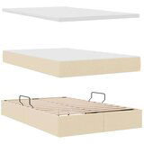  Krevet S LED lampica s uzglavljem Krema 120 x 200 cm tkanina | shoptok.hr