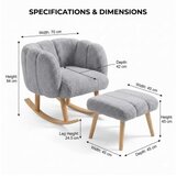 Atelier Del Sofa fotelja i tabure lotus grey | Eponuda.com