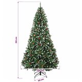  Umjetno božićno drvce sa šarkama 210 cm 300 LED lampica - Zelena sa zasnježenim vrhovima Ø 106 x 210 cm s 300 LED žaruljica | shoptok.hr