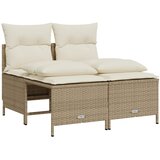  4-dijelni set vrtnih sofa s jastucima bež od poliratana | shoptok.hr