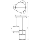  Luster na sajli LOFT SHADE 3xE27/60W/230V crna/zlatna | Eponuda.com