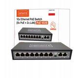 Zenwire 1028 PoE stikalo 10-portno (8x PoE + 2x uplink) Fast Ethernet 10/100, 60 W, Plug & Play za IP kamere, (5000195748) | Shoptok.si
