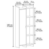 Hanah home Ponuda za policu za knjige 70x180x30 cm, siva | Eponuda.ba
