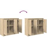 vidaXL Komoda sonoma hrast 85x34x76 cm inženirski les | Shoptok.si