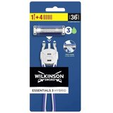 Wilkinson Muški brijač 3 Flex Hybrid Essentials sa 4 dopune, Plavi Cene