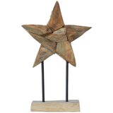 vidaXL Božićna zvijezda Smeđa 30 x 5 x 45 cm Čvrsto teak drvo | shoptok.hr