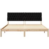 vidaXL Posteljni okvir z oblazinjenim vzglavjem Rjava 180 x 200 cm | Shoptok.si