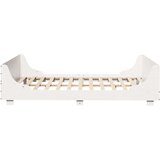 vidaXL Posteljni okvir z vzglavjem bel 135x190 cm trdna borovina, (21273415) | Shoptok.si