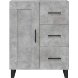 vidaXL Visoka komoda betonsko siva 69,5x34x180 cm inženirski les | Shoptok.si