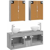  Set ormarića za kupaonicu 5 kom. Siva Sonoma Konstruirano drvo | shoptok.hr