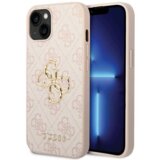 Guess GUHCP15S4GMGPI silikonski ovitek za iPhone 15 - roza z zlatim logom Cene