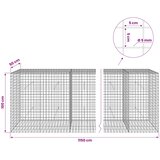  Gabion s 5 mm žicom i mrežom 5x5 cm 1150x50x100 cm | shoptok.hr