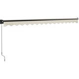 Tenda na uvlačenje krem 4,5 x 3 m od tkanine i aluminija | shoptok.hr