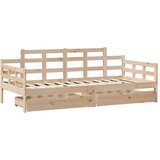 vidaXL Dnevna postelja s predali 90x200cm trdna borovina, (21303425) | Shoptok.si
