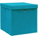 Furnova Škatle s pokrovi 10 kosov 28x28x28 cm baby modre, (21956005) | Shoptok.si
