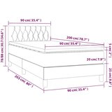  box spring s madracem LED tamnozeleni 90x200 cm baršun | shoptok.hr