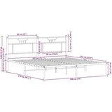  Posteljni okvir brez vzmetnice rjavi hrast 183x213 cm inž. les, (21829301) | Shoptok.si