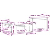  Noćni ormarić sa stolom bijeli 232x112x75 cm masivna borovina | shoptok.hr