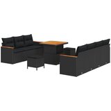  Sjedeća garnitura za vrt 14 kom. 9-Broj sjedala Crna poliratan 234 x 204 x 85 cm | shoptok.hr