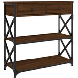 Maison Chic konzolna miza - miza ob steni rjav hrast 75x28x75 cm inženirski les, (21786008) Cene