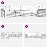  Set vanjskih sofa 5 kom. Prirodna i svijetlo siva Smeđa 331 x 172,5 x 73 cm | Shoptok.si
