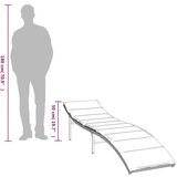  Ležaljka za sunčanje s jastukom crna 55 x 199 x 50 cm poliratan | shoptok.hr